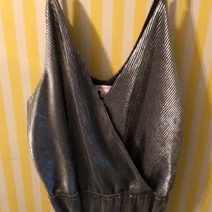 Metallic silver jumpsuit